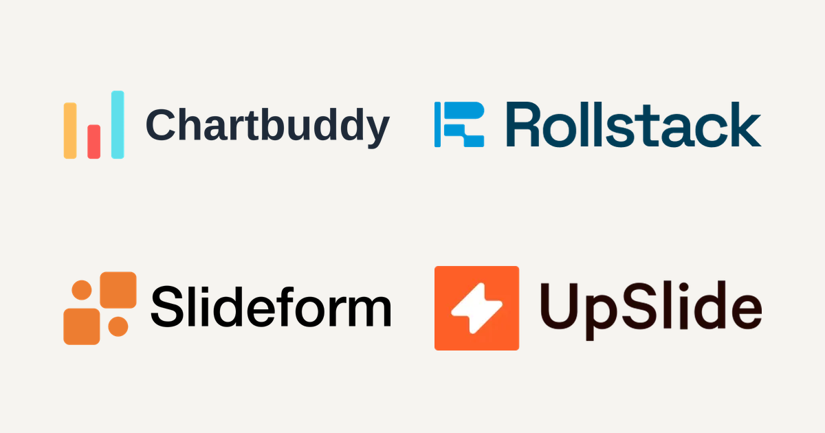Chartbuddy, Rollstack, Slideform and UpSlide